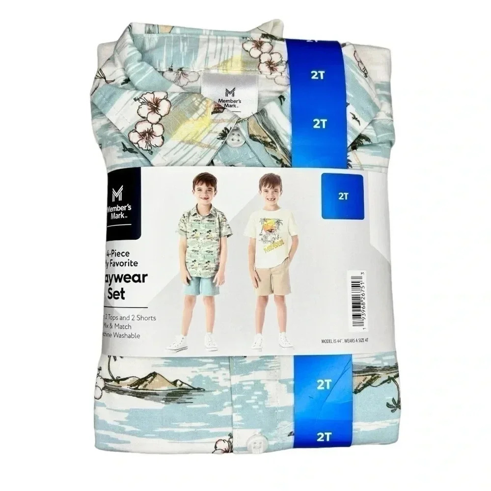 Boy's 4 Piece My Favorite Mix & Match Shirt & Short Set NWT 12M 18M 2T 4T 5T​